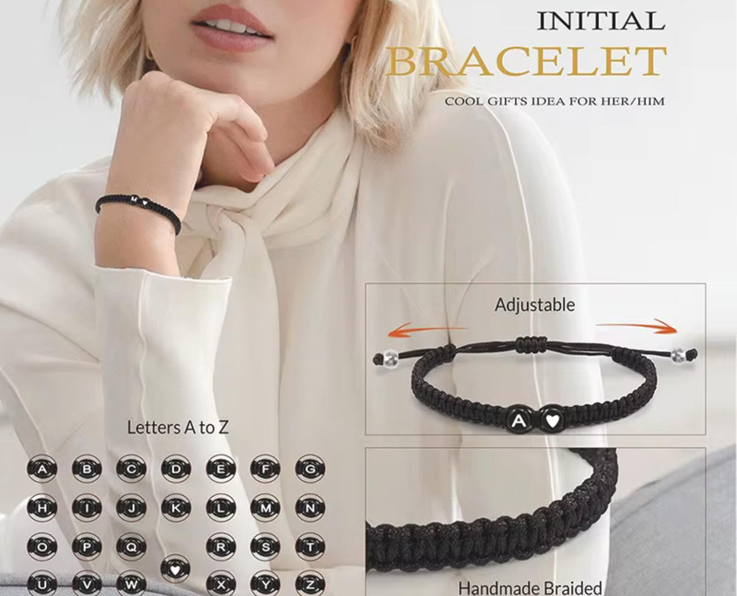 Initial heart Bracelet